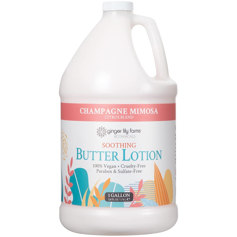 Ginger Lily Farms Botanicals Lotion Beurre Apaisante sur flacon: hydratation légère et peau douce.