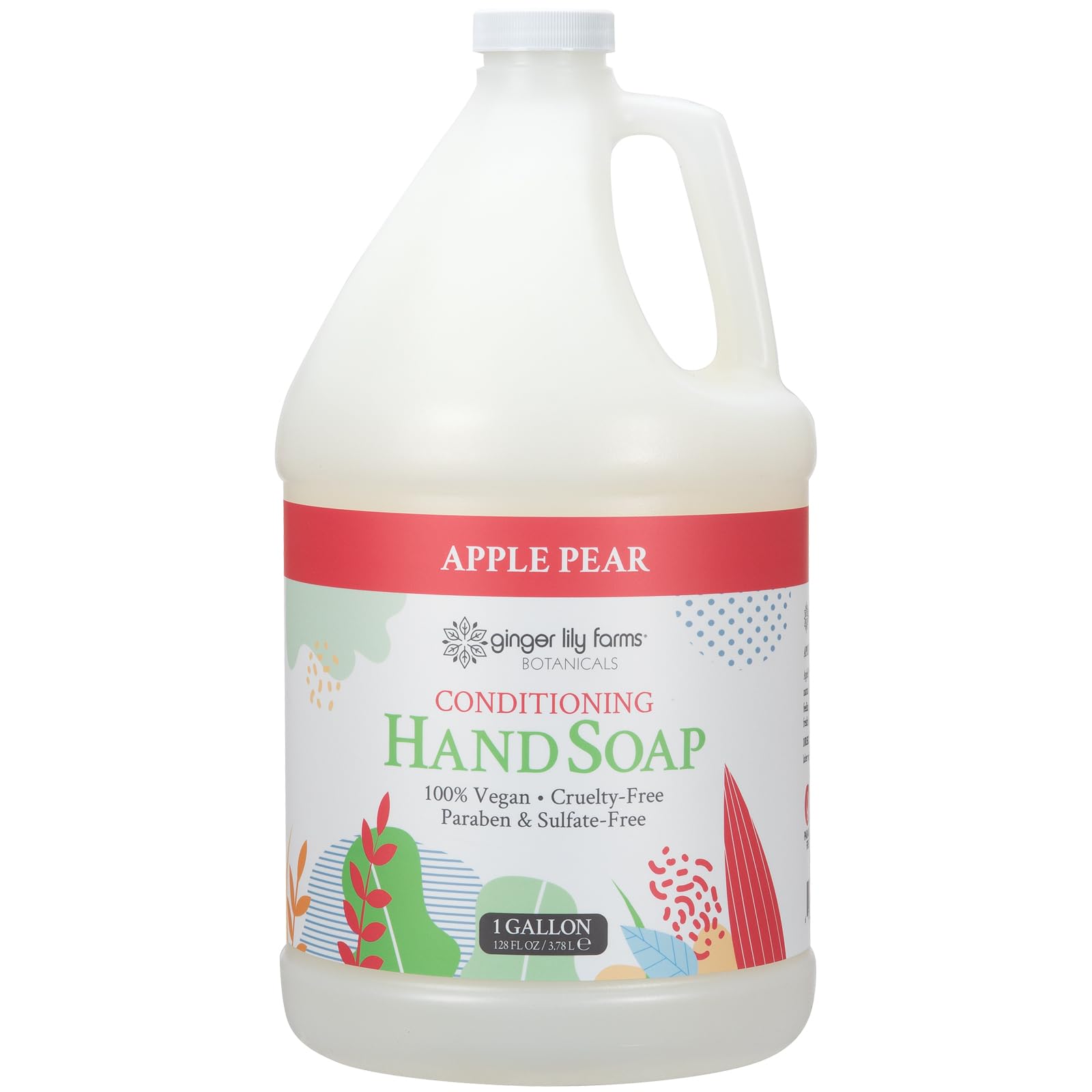 Ginger Lily Farms Savon mains recharge pomme-poire en bouteille, pratique et polyvalent.
