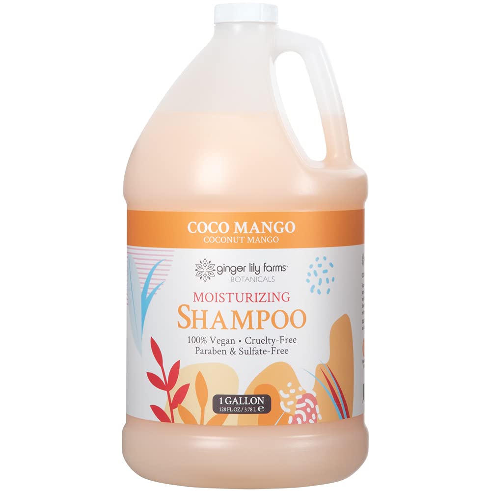 Shampoing Coco Mango de Ginger Lily Farms Botanicals – arôme tropical évoquant mangue et coco.