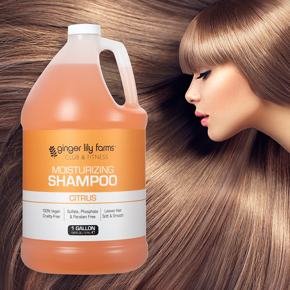 Cheveux propres et lumineux après lavage avec Ginger Lily Farms Club & Fitness.