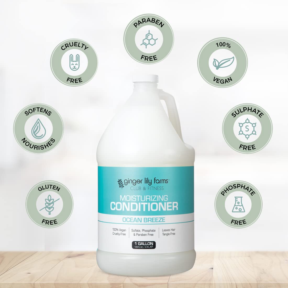 Ginger Lily Farms Club & Fitness Ocean Breeze scent freshens daily routine.