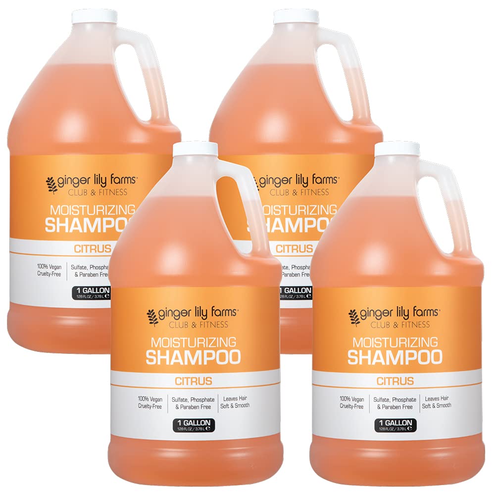 Shampoing hydratant Ginger Lily Farms Club & Fitness en flacon, douceur durable.