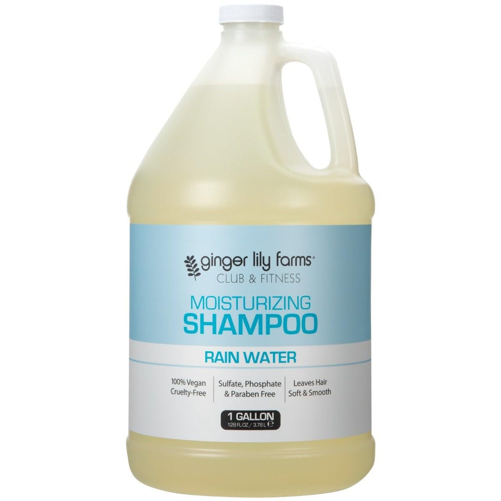 Ginger Lily Farms Club & Fitness shampoo bottle demonstrating moisturizing formula for all hair types