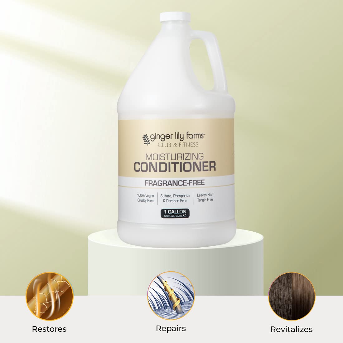 Ginger Lily Farms Club & Fitness vegan cruelty free symbol on packaging
