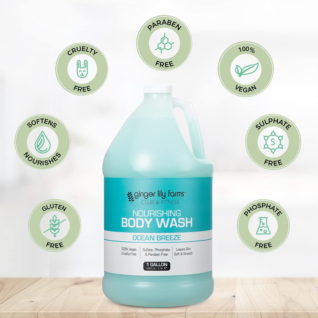 Formule sans parabènes et sans sulfates, Ginger Lily Farms respecte la peau.