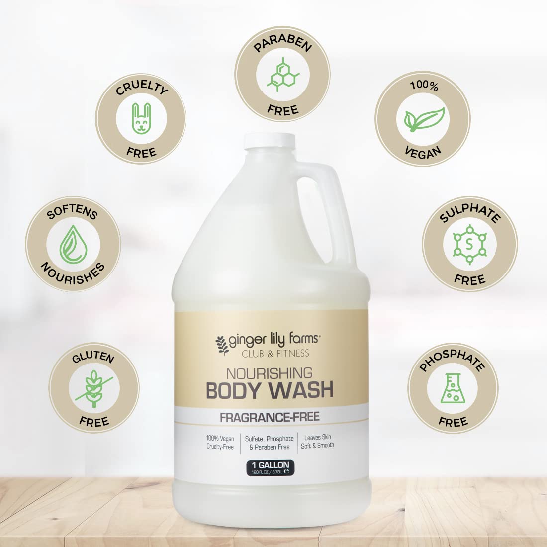 Formule sans parfum Ginger Lily Farms adaptée aux peaux sensibles et allergies.