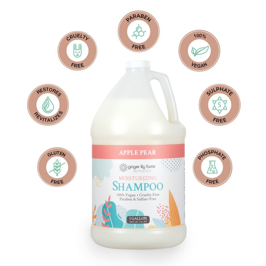 Shampoing Ginger Lily Farms: mousse riche pour une douceur durable.