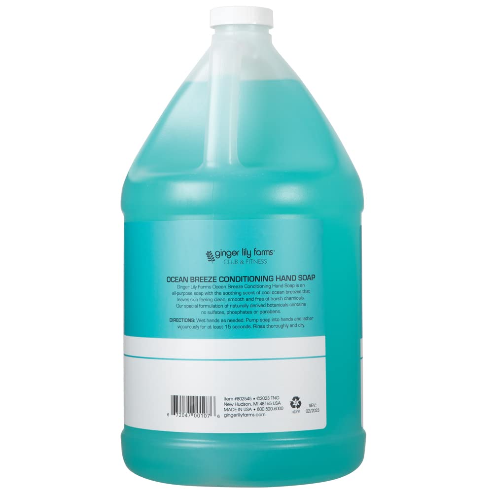 Recharge Ginger Lily Farms Savon Mains Texture Cremeuse laisse les mains douces et propres.