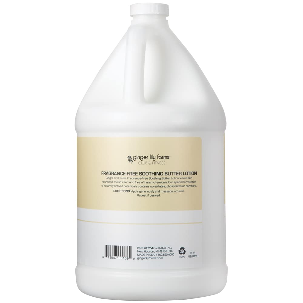 Ginger Lily Farms Lotion sans parfum, idéale pour peaux sensibles et usage quotidien.