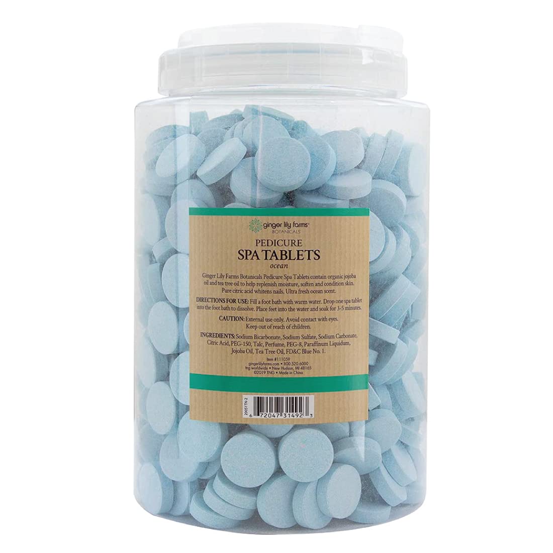 Tablettes pédicure Ginger Lily Farms pour bain pieds eau chaude.