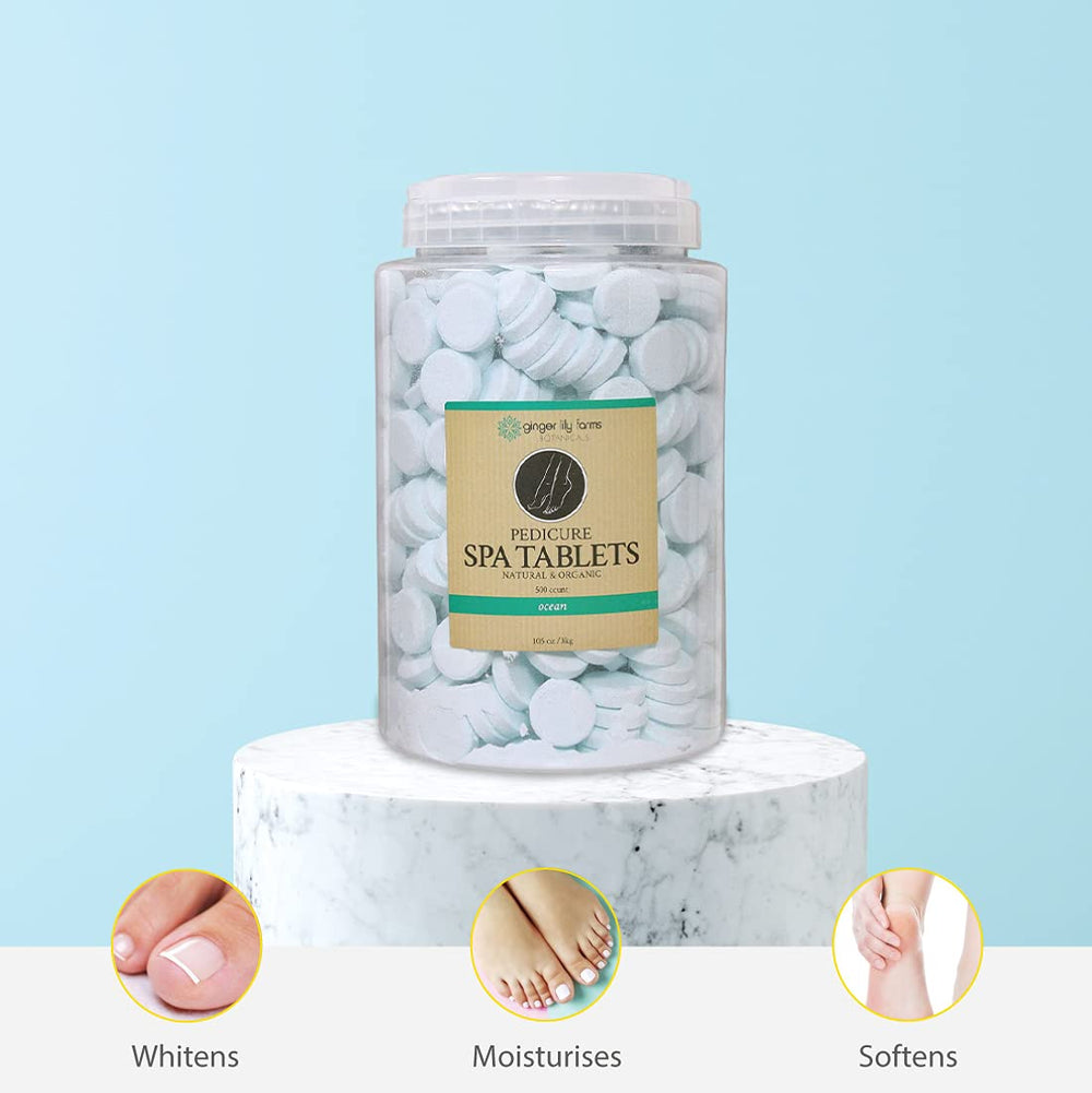 Ginger Lily Farms tablettes pédicure avec huile arbre à thé nourrissante.