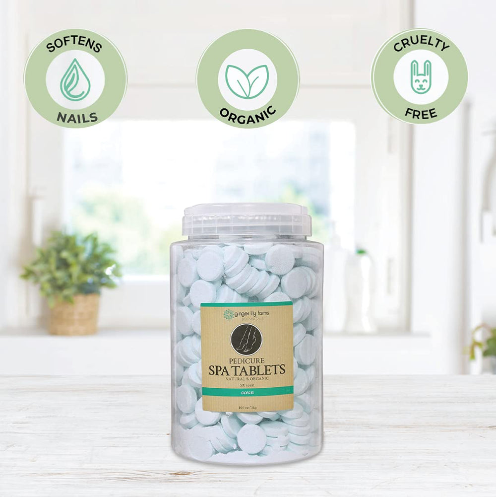 Ginger Lily Farms tablettes pédicure avec huile de jojoba hydratante.