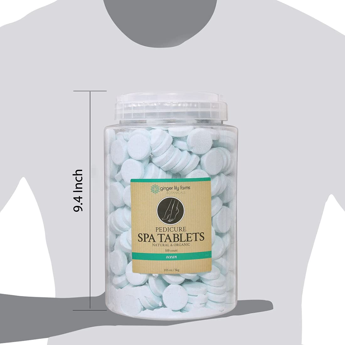 Tablettes pédicure Ginger Lily Farms, parfum océan pour spa à domicile.