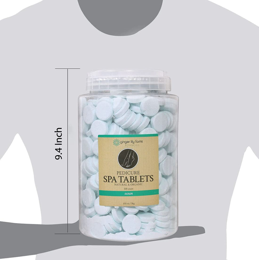 Tablettes pédicure Ginger Lily Farms, parfum océan pour spa à domicile.