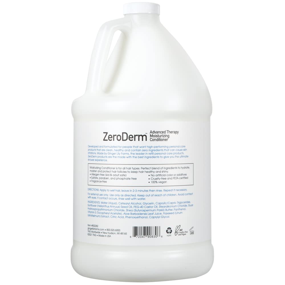 Application manuelle du ZeroDerm: cheveux souples et faciles à démêler.