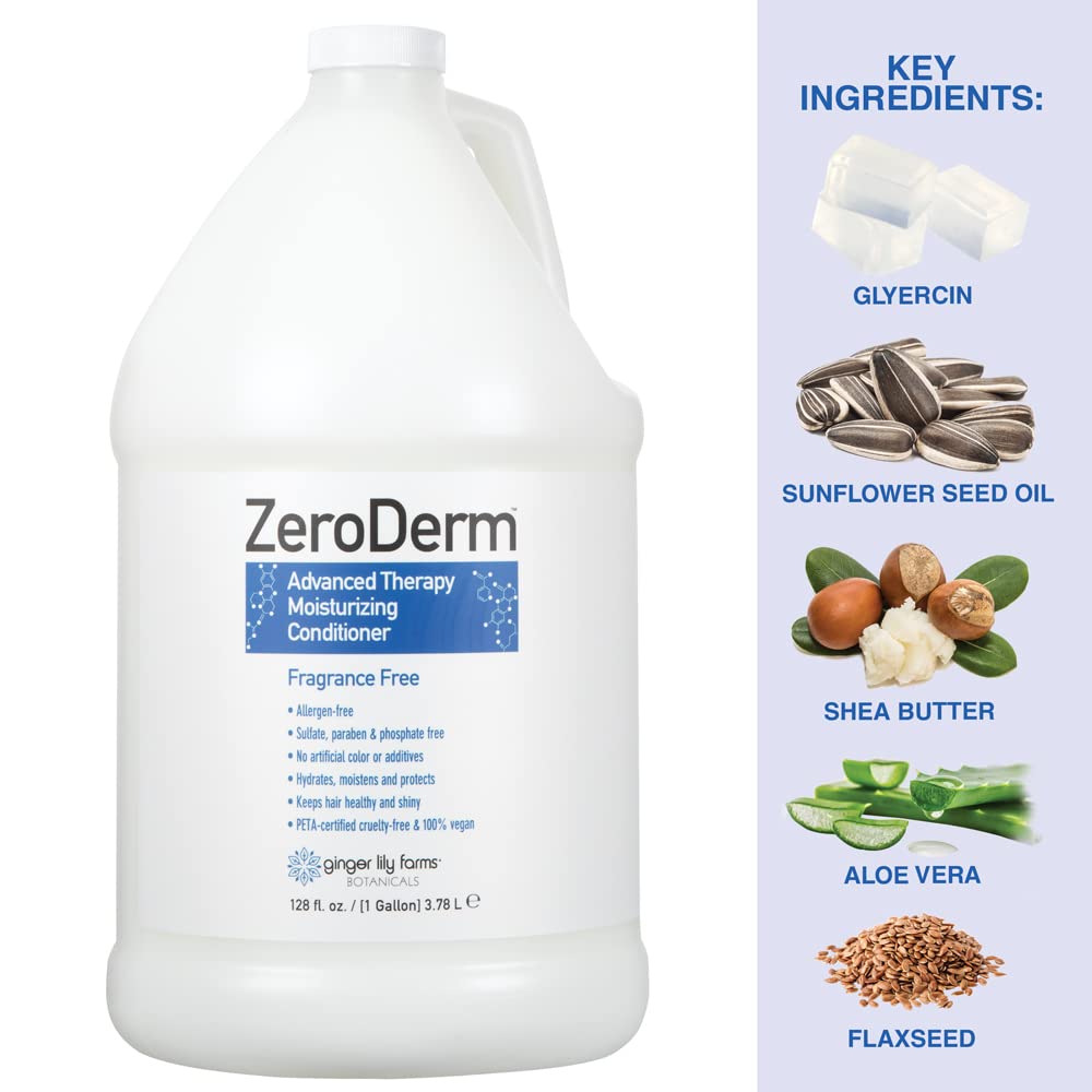 Étiquette sans parfum du ZeroDerm, idéale pour peaux sensibles.