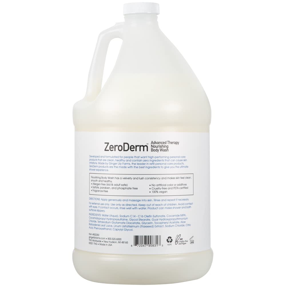 Étiquette sans parfum ZeroDerm pour peau sensible et confort assuré