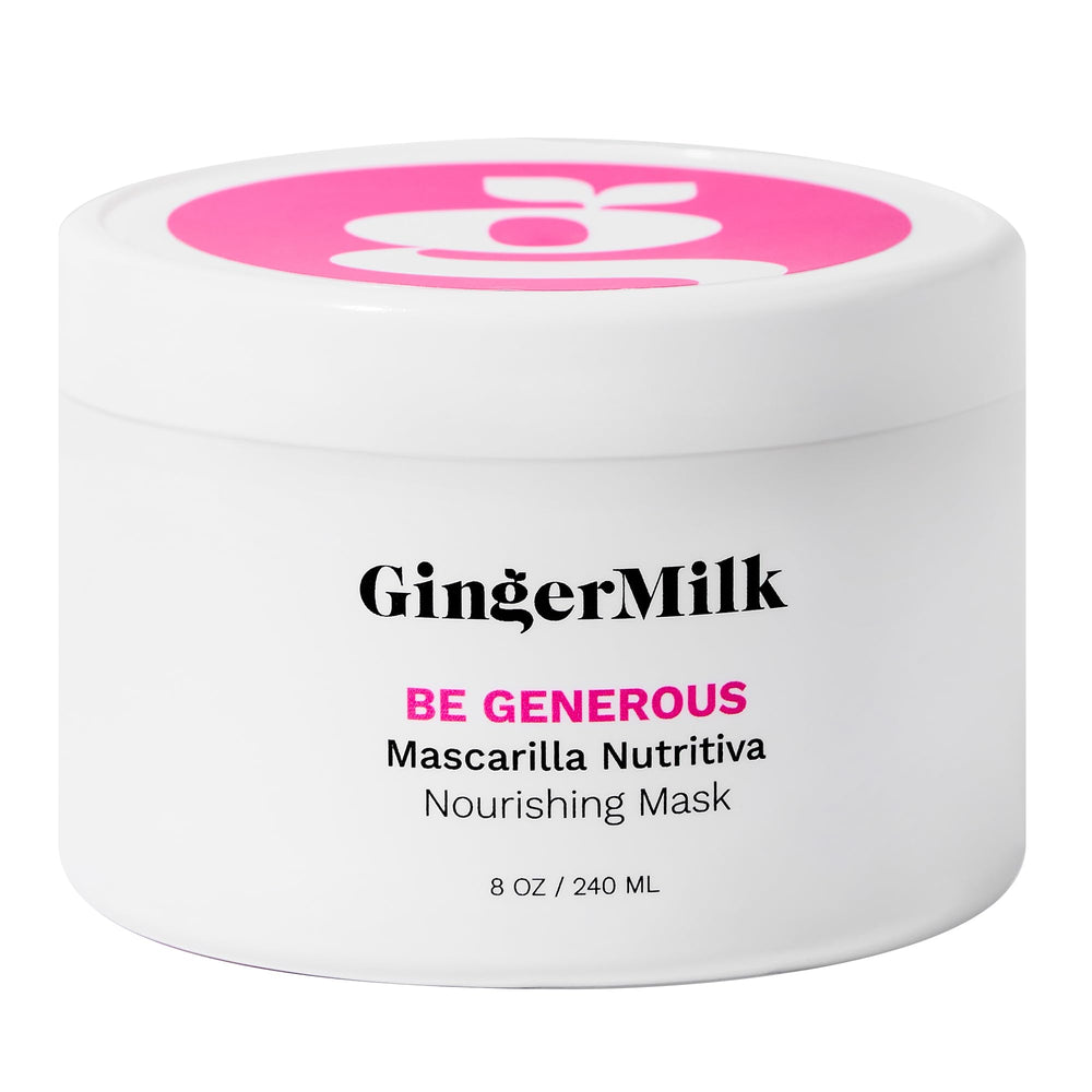 Ginger Milk Deep Repair Hair Mask spreads through curls for defined, soft texture.