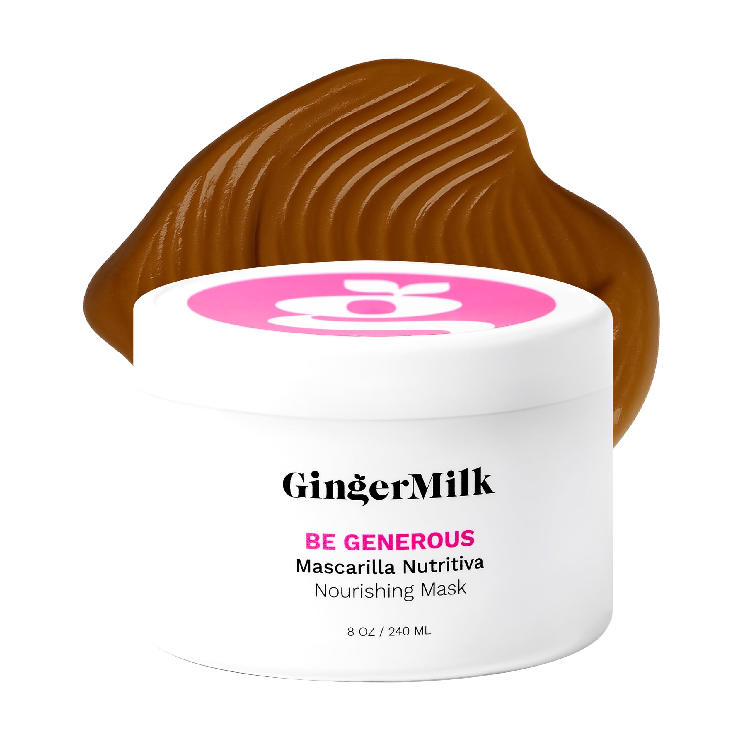 Ginger Milk Deep Repair Hair Mask bottle shows a rich formula for dry curls.