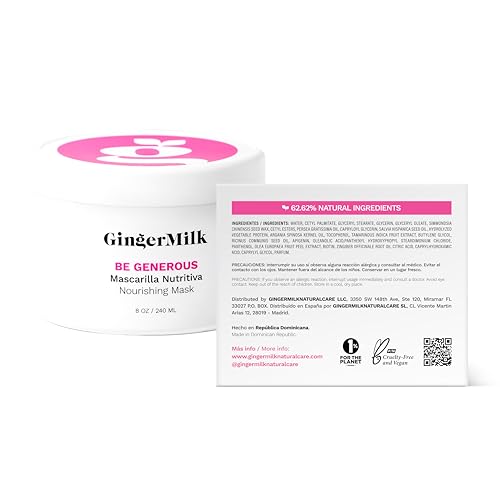 Ginger Milk Deep Repair Hair Mask jar highlights a creamy texture ideal for frizz control.