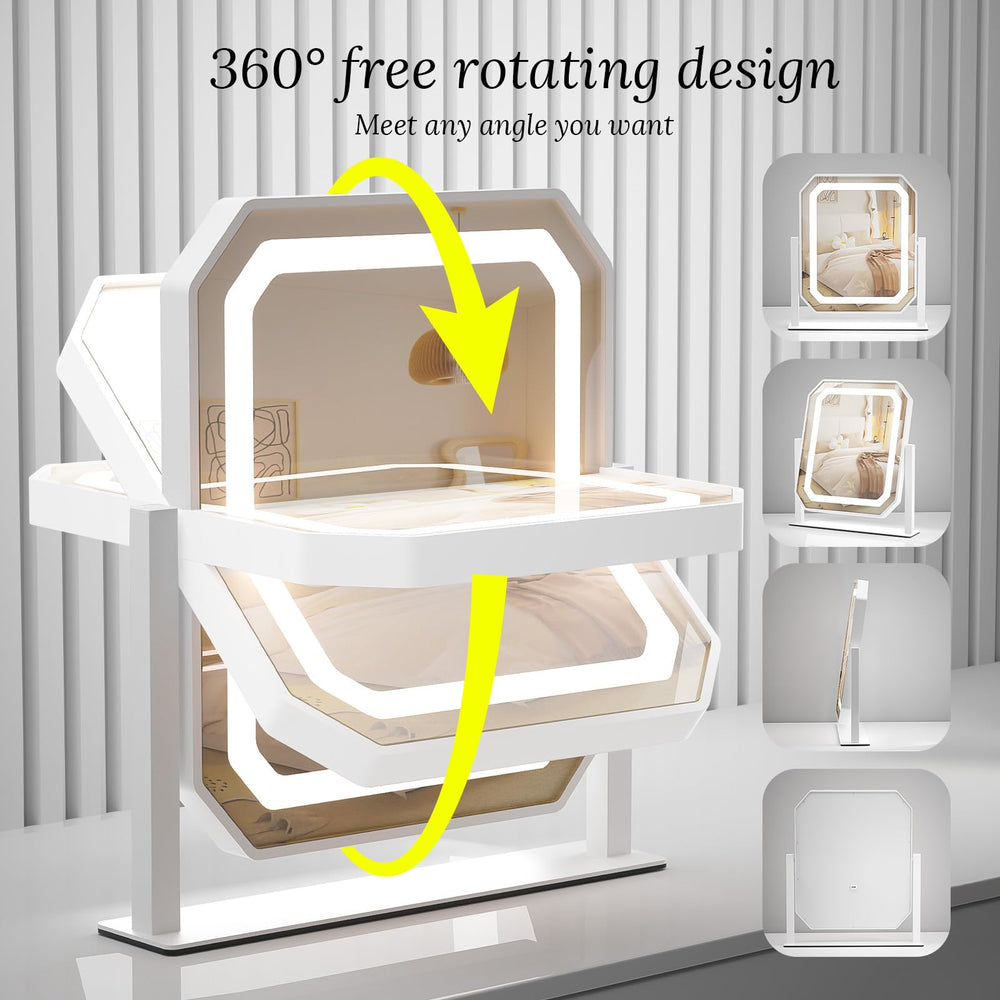 GioeDa, miroir magnification 10x détachable pour retouches précises