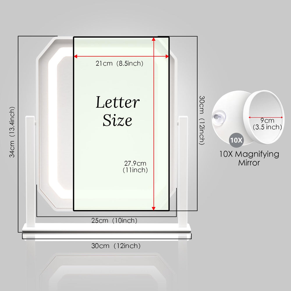 GioeDa, miroir rotation 360 utilisation flexible sur bureau ou lavabo