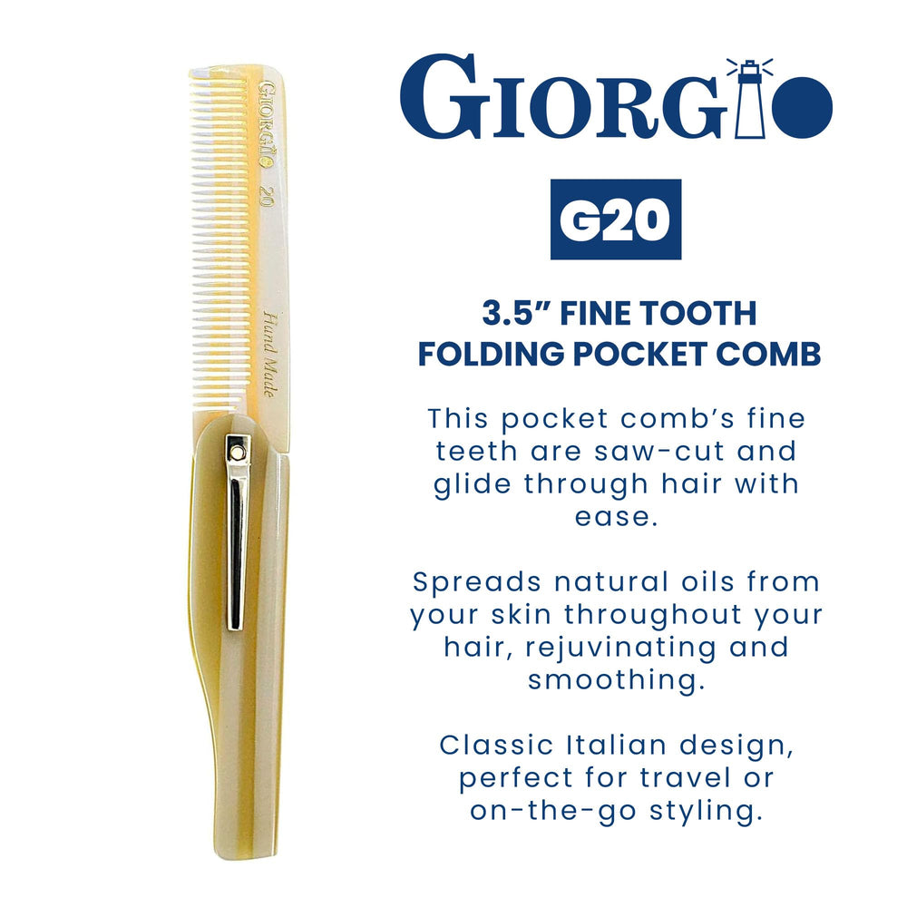 Giorgio G20 Ivy dents fines glissant en douceur sur barbe et moustache.