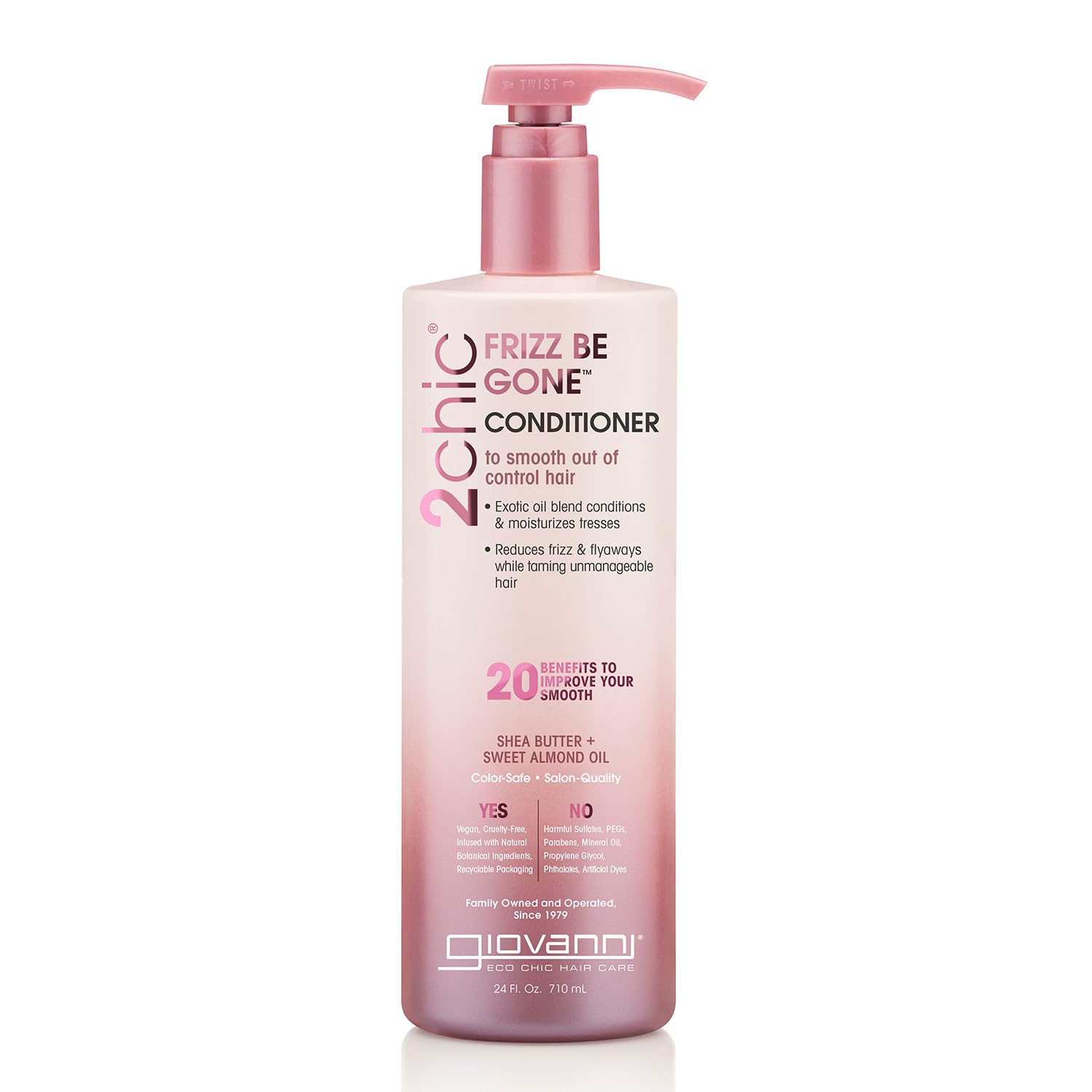 GIOVANNI 2chic Anti-Frisottage – bouteille soin lissant et hydratant pour cheveux