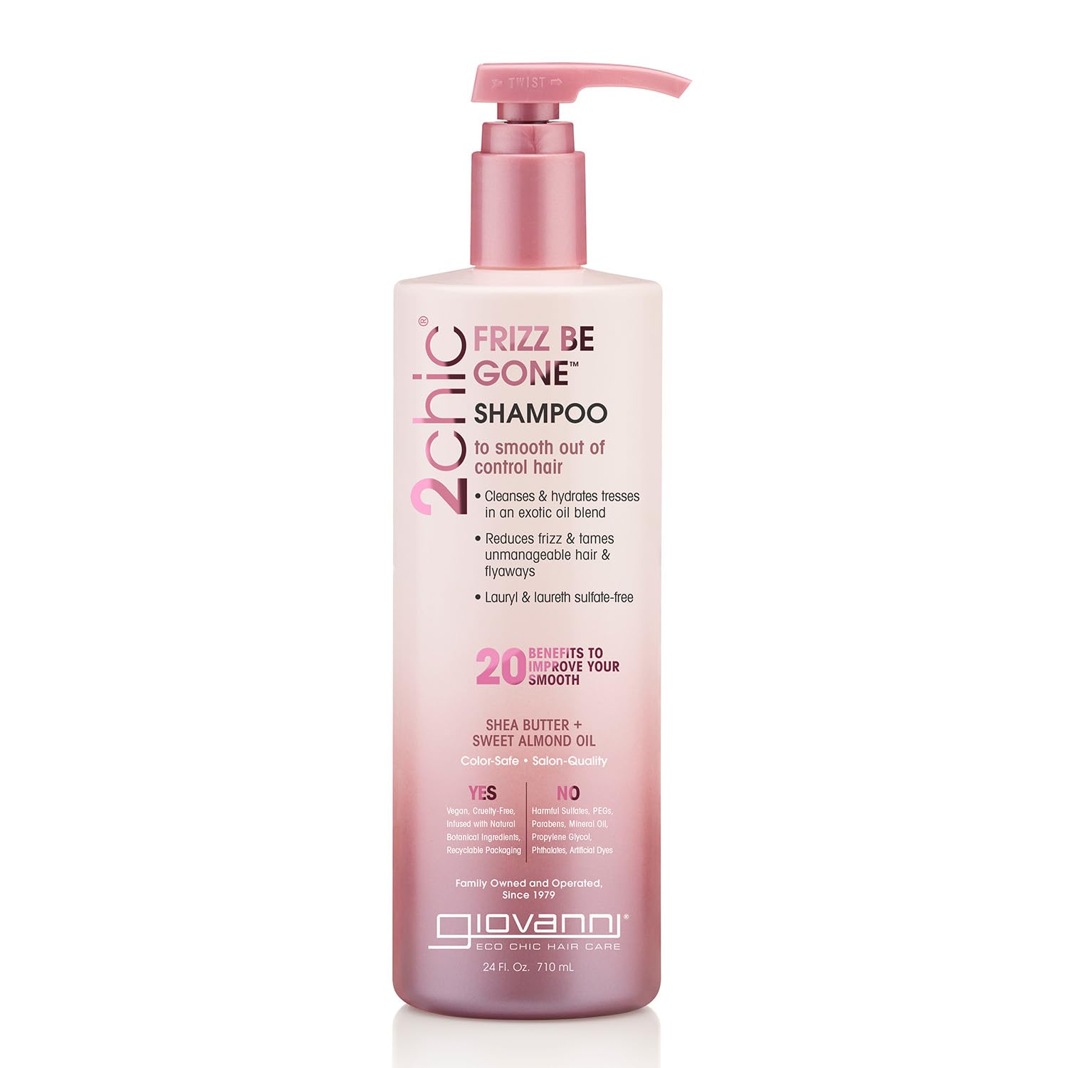 GIOVANNI 2chic bouteille soin cheveux lisses pour un effet poli durable.