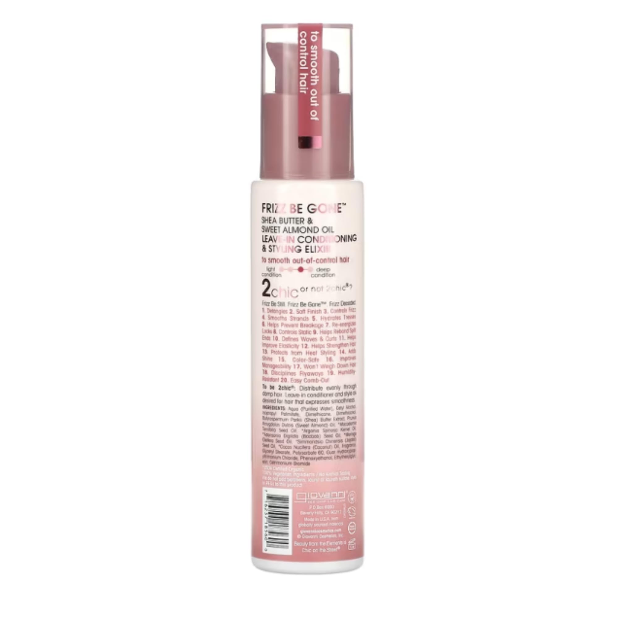 Application sur cheveux humides avec l Elixir 2chic pour lisser et dompter les frisottis.