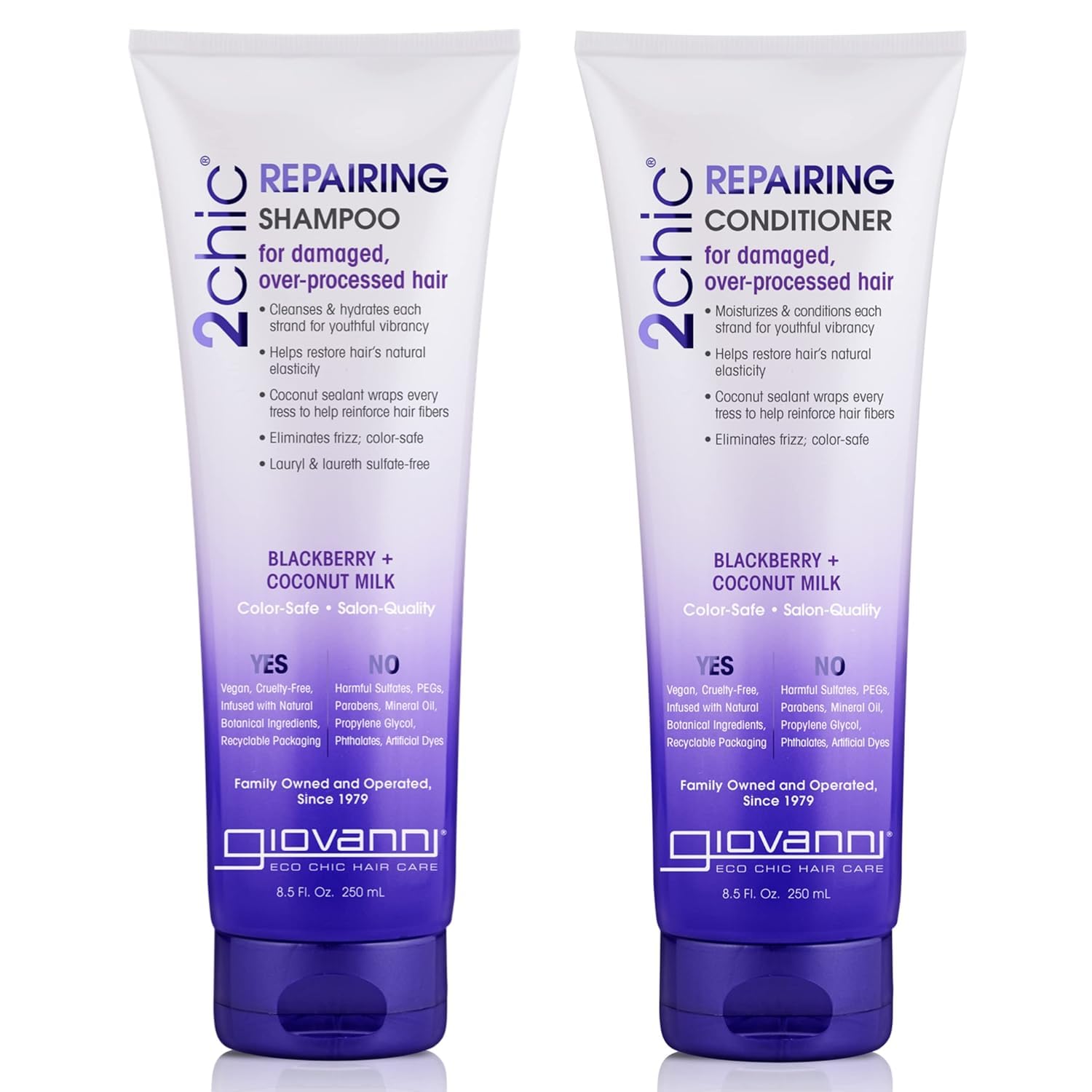 GIOVANNI 2chic Shampoing réparateur, texture riche, nourrit les cheveux abîmés.
