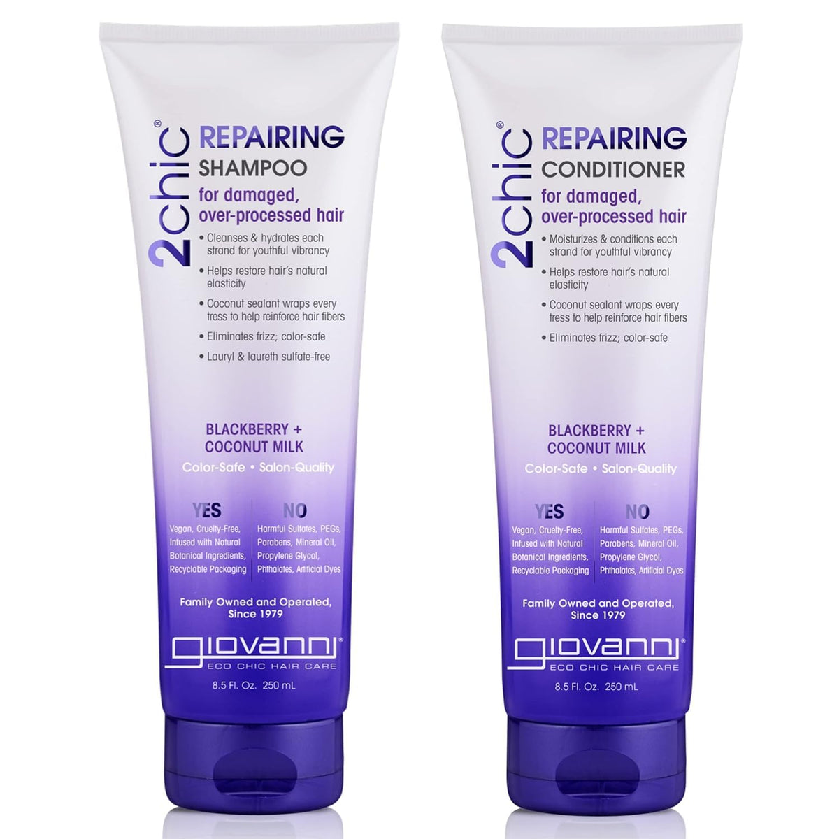 GIOVANNI 2chic Shampoing réparateur, texture riche, nourrit les cheveux abîmés.