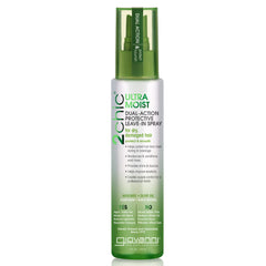 Bouteille GIOVANNI 2chic Ultra-Moist prête au coiffage et offre protection.
