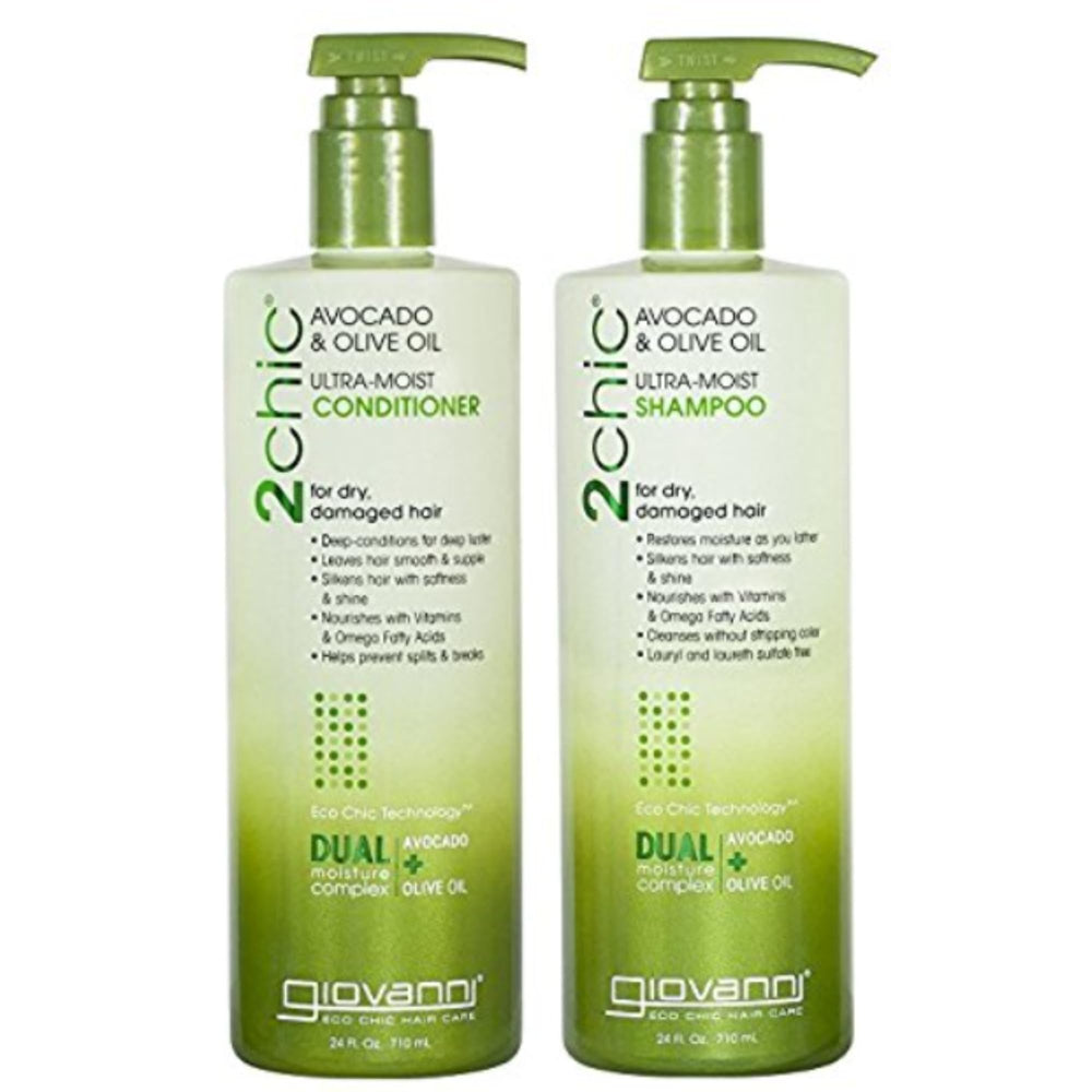 Giovanni 2Chic Ultra-Moist Shampoing bouteille: soin hydratant pour cheveux secs