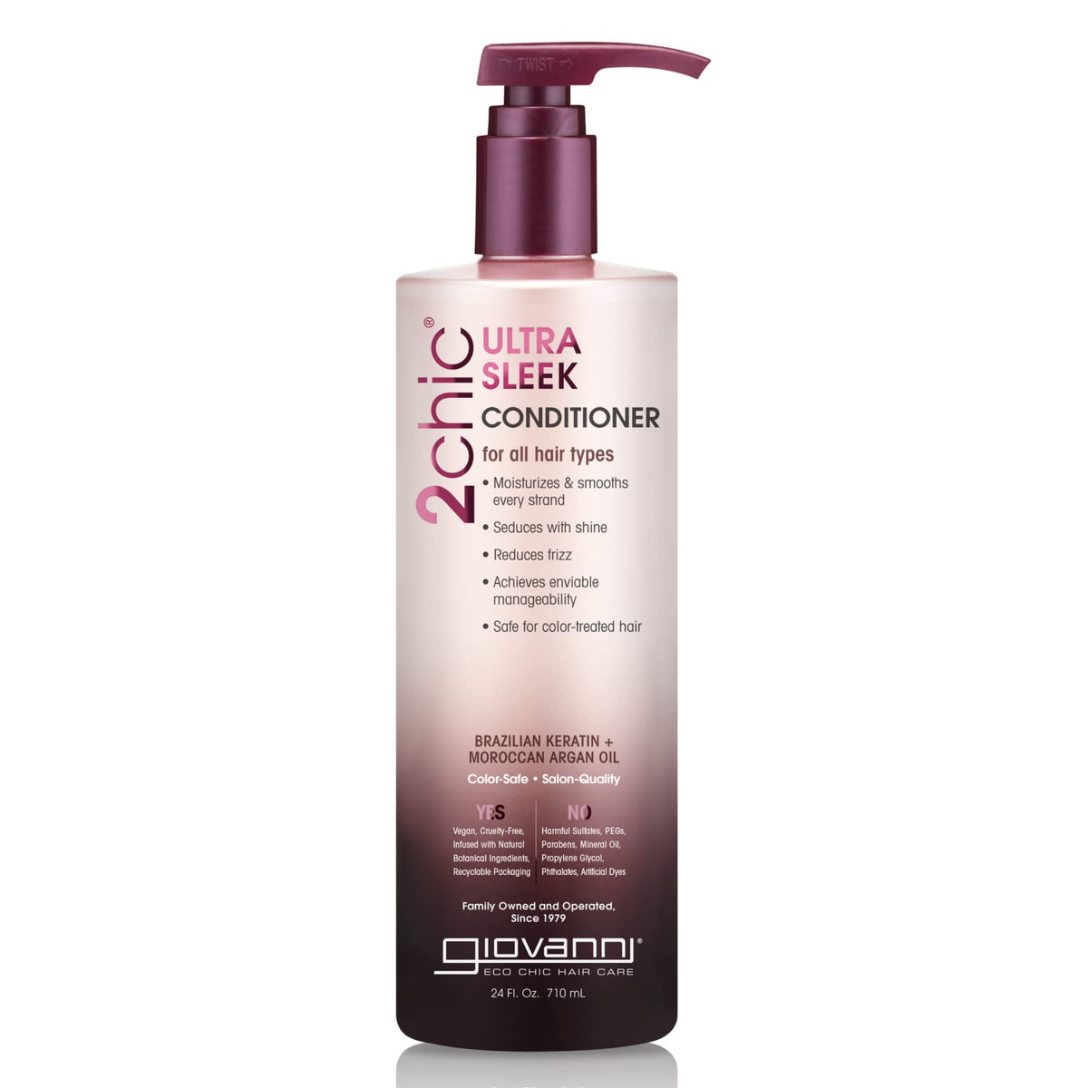 GIOVANNI 2chic Ultra-Sleek — bouteille prête pour hydratation et lissage