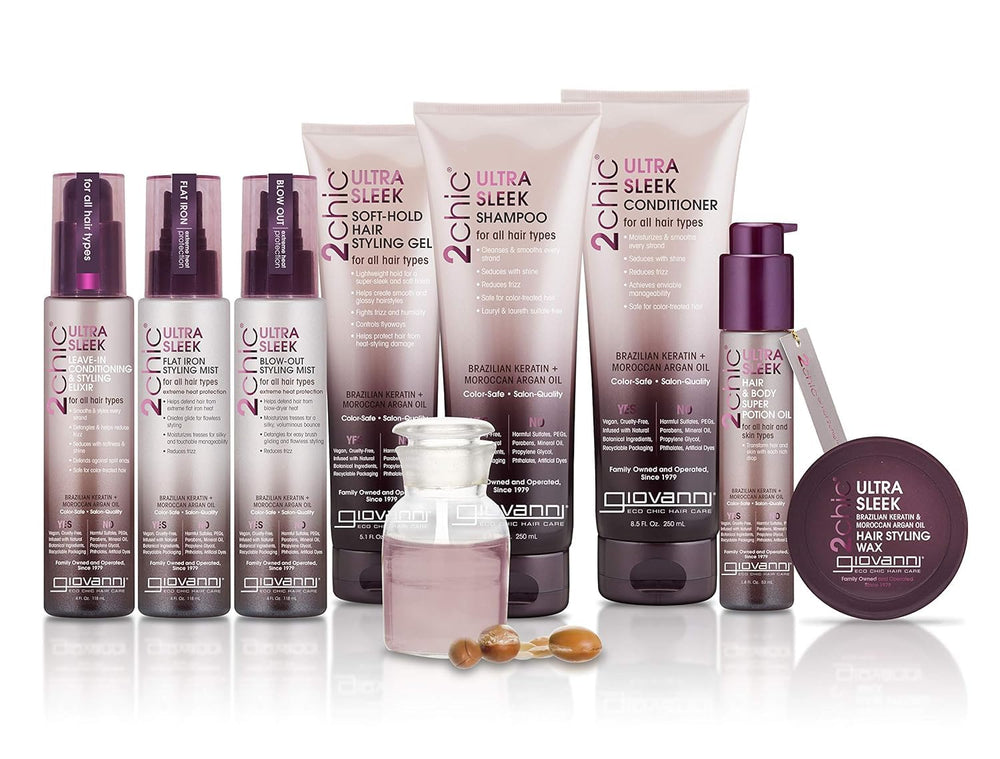 GIOVANNI 2chic Ultra Sleek – formule sans parabènes préserve la couleur