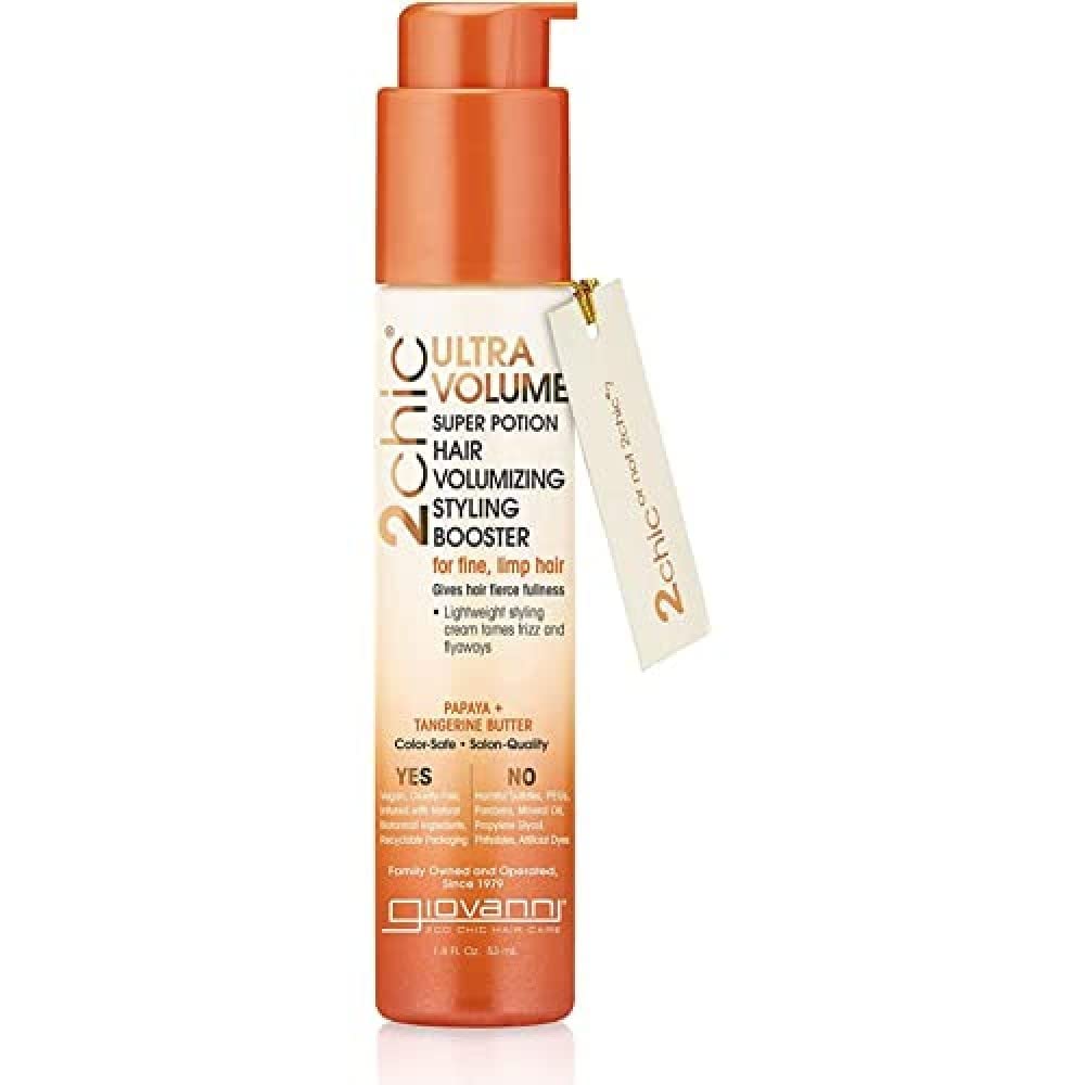Giovanni 2chic Ultra-Volume, bouteille-pompe, volume immédiat sans alourdir les cheveux