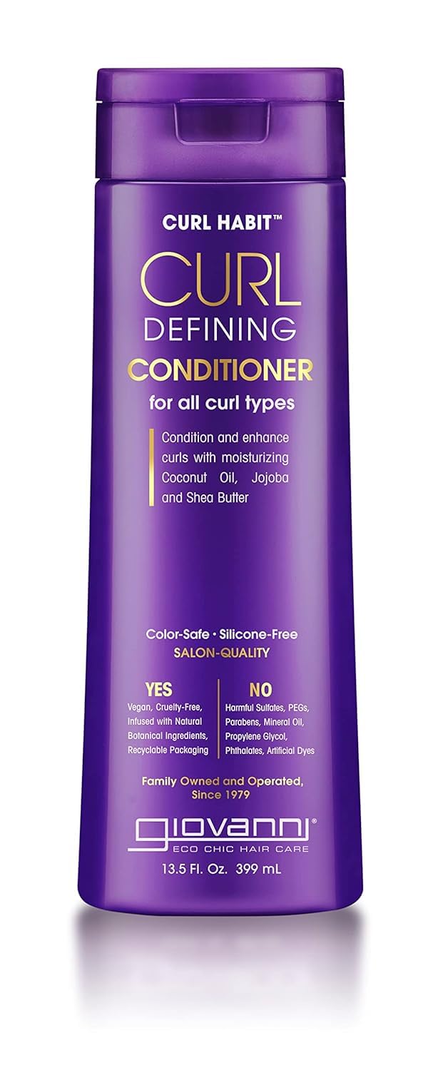 GIOVANNI Curl Habit: bouteille d'après-shampoing avec définition des boucles et hydratation.