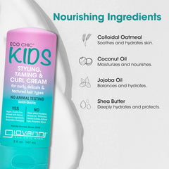 Giovanni Eco Chic KIDs crème-sur-cheveux-humides: définition et frisottis maîtrisés