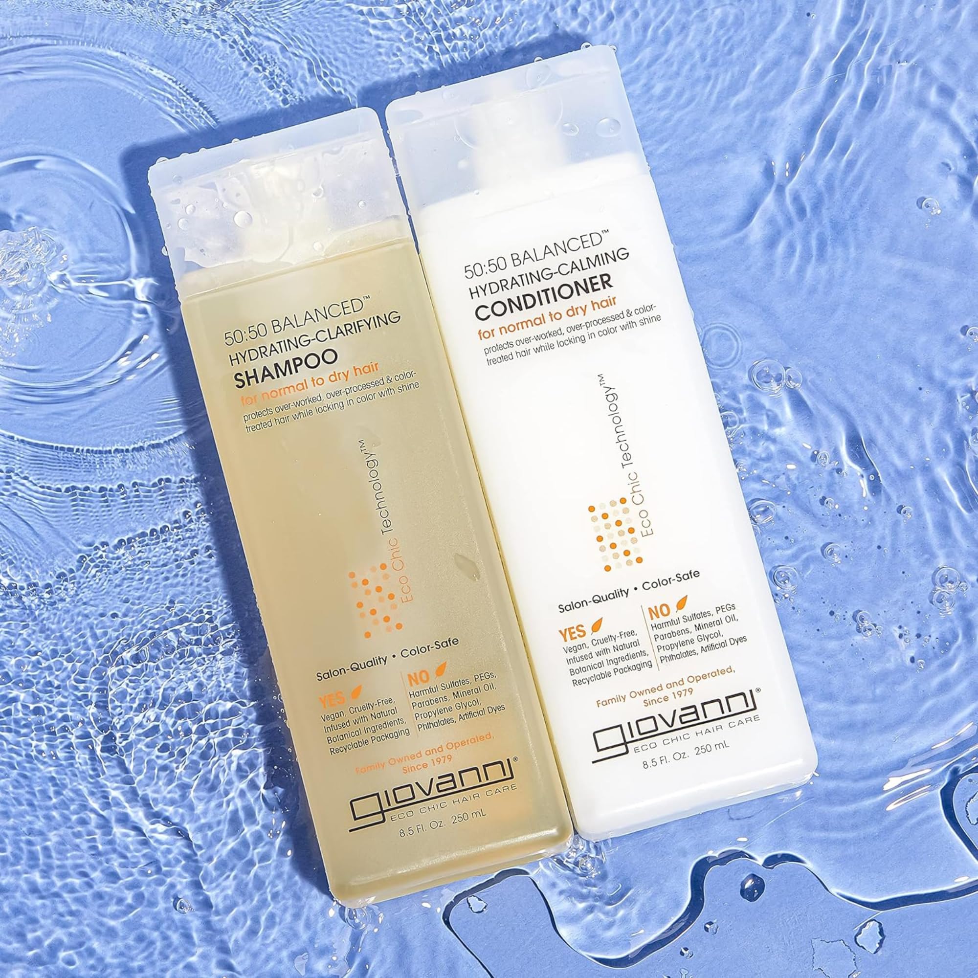 Giovanni Eco Chic 50-50: texture crème légère pour une application facile.