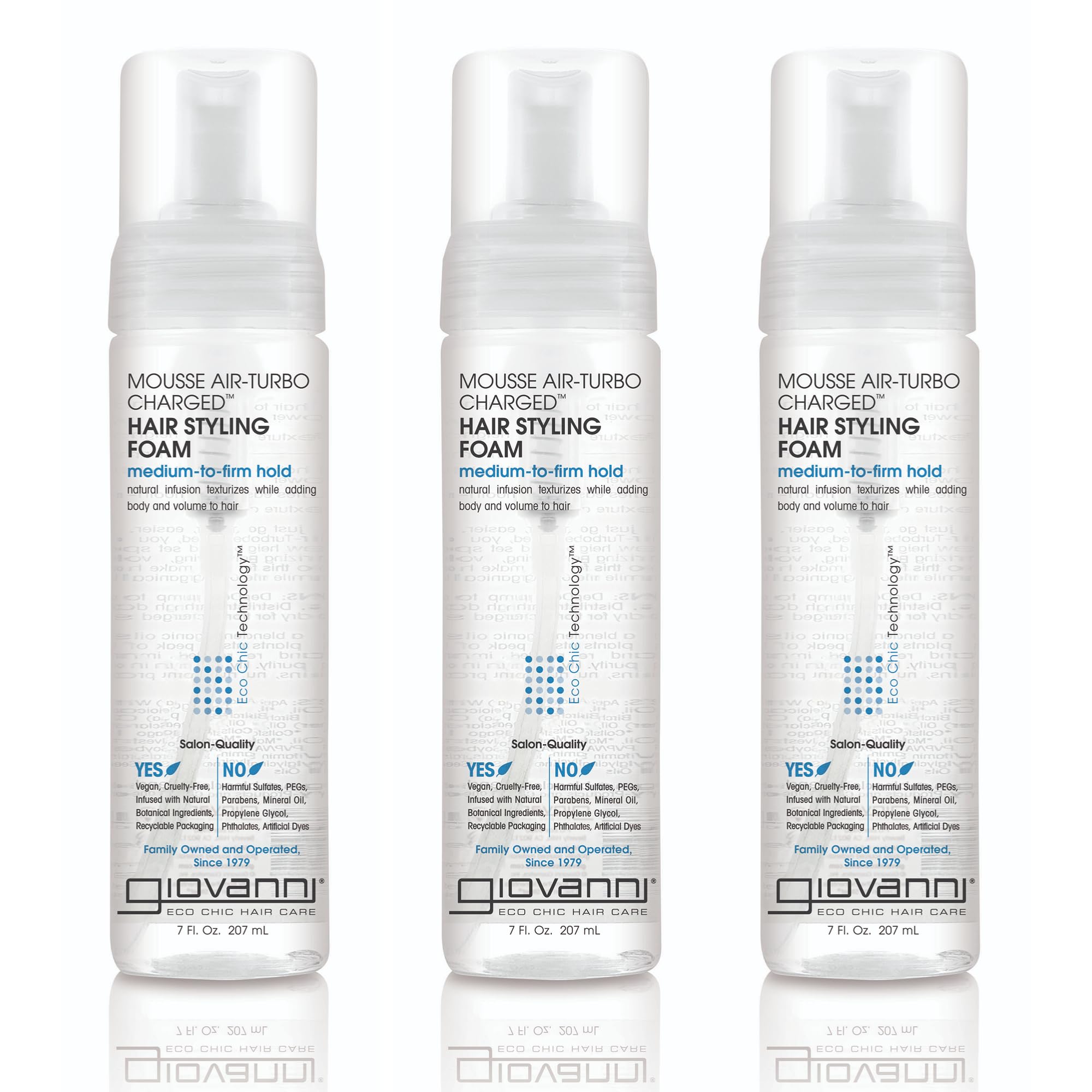 GIOVANNI Mousse Air-Turbo Charged: volume et texture pour boucles définies.