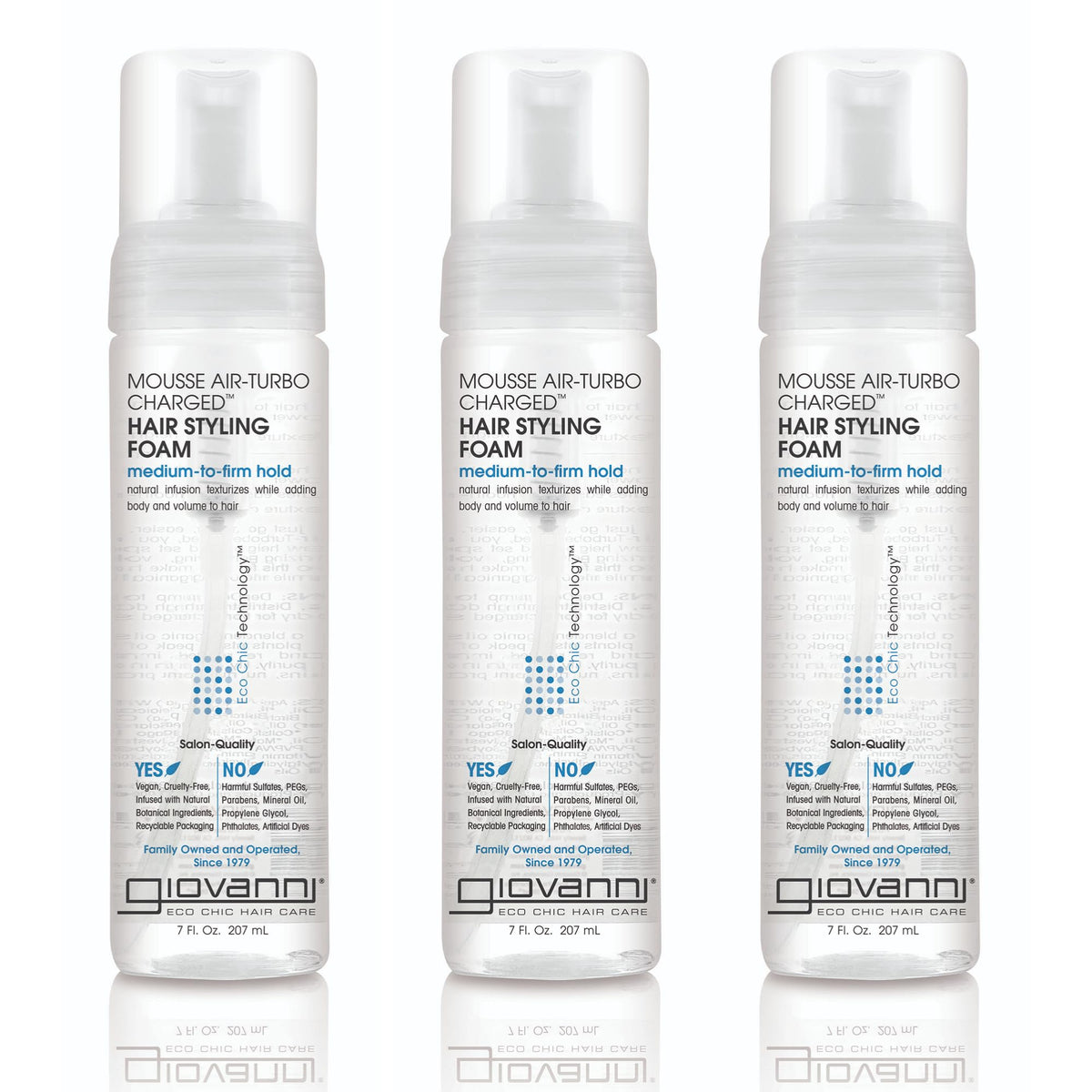 GIOVANNI Mousse Air-Turbo Charged: volume et texture pour boucles définies.