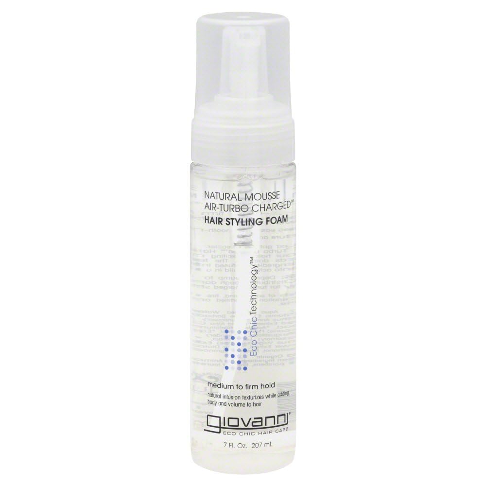 Giovanni Mousse Air Turbo : prise naturelle et coiffage durable sans effort.