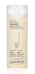 Giovanni Root 66 Max Volume Shampoing bouteille, apporte un volume durable sans alourdir les cheveux.