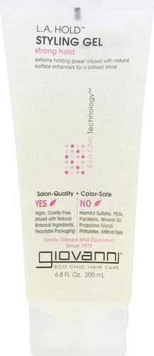 Application facile du gel Giovanni L.A. Natural sur cheveux, coiffage rapide sans effort.