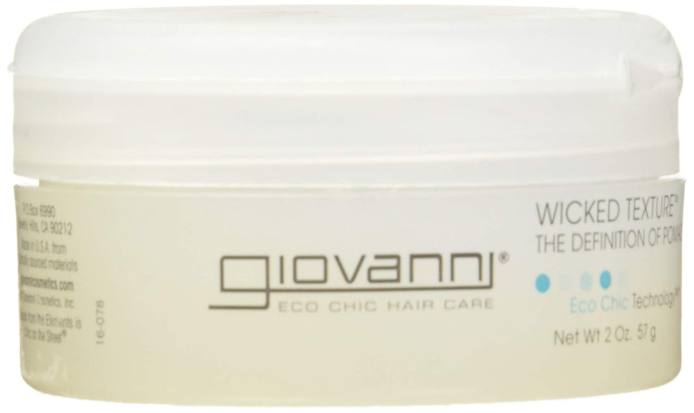 GIOVANNI Wicked Texture Pomade, bouteille de 2 oz, tenue nette et facile à laver.