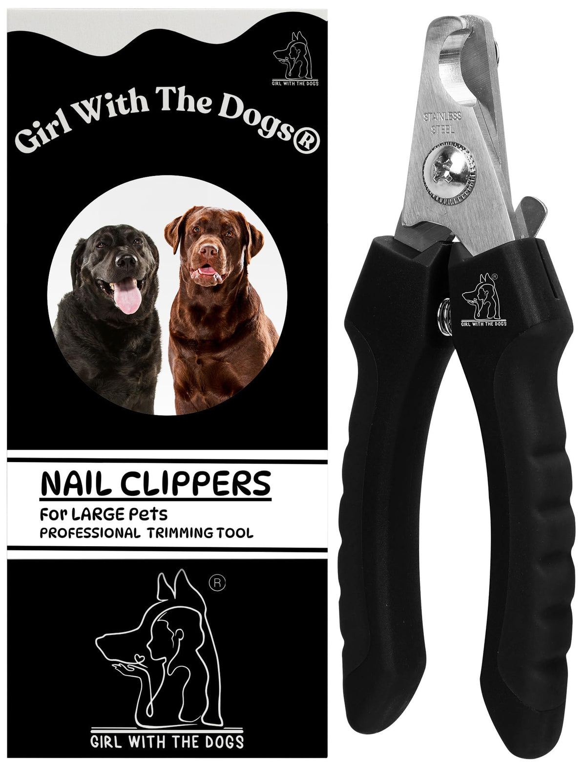Coupes-ongles pour chats et chiens, grand format, par Girl With The Dogs, coupe nette et sûre.