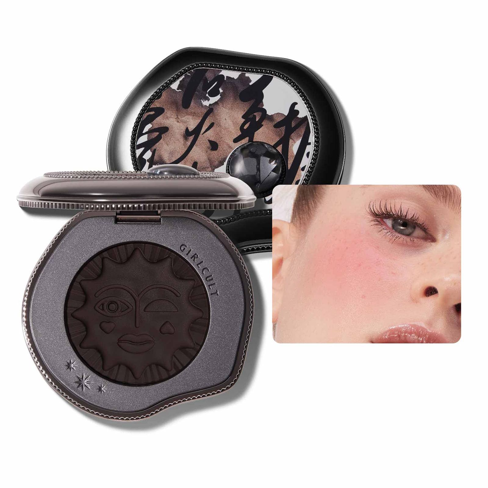 GIRLCULT fard crème-poudre blush, focus douceur et fini mat sur les joues.