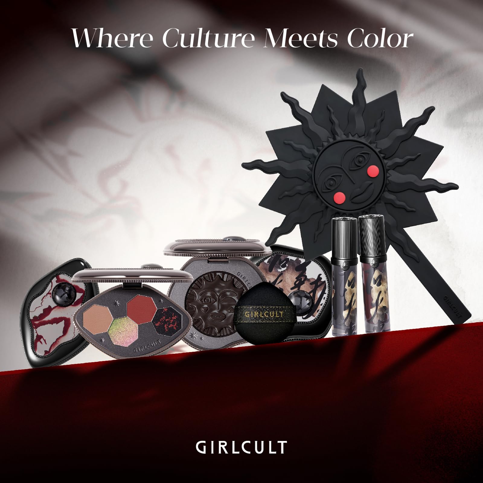 GIRLCULT coffret maquillage portable, parfait pour voyages et routine quotidienne.