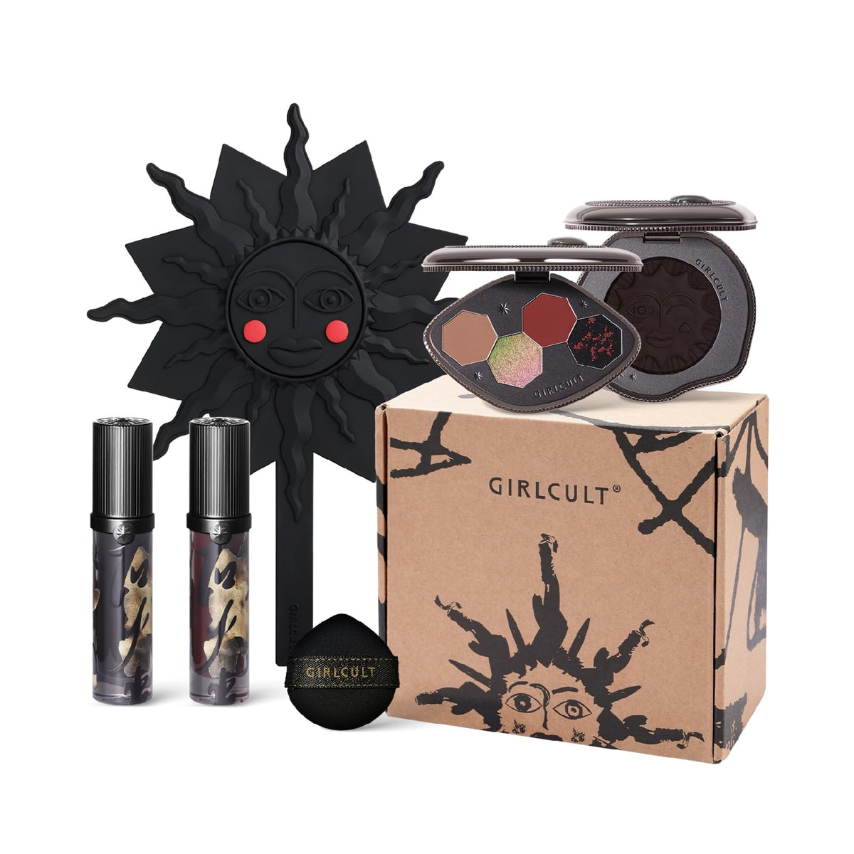 GIRLCULT ensemble maquillage 5-en-1, kit pratique pour looks variés.